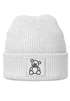 Damen Beanie Patch Polygon Teddy Bär Aufdruck Print Wintermütze Bedruckt Strickmütze Frauen Neverless®preview