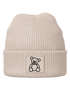 Damen Beanie Patch Polygon Teddy Bär Aufdruck Print Wintermütze Bedruckt Strickmütze Frauen Neverless®preview