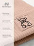 Damen Beanie Patch Polygon Teddy Bär Aufdruck Print Wintermütze Bedruckt Strickmütze Frauen Neverless®preview