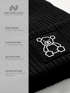 Damen Beanie Patch Polygon Teddy Bär Aufdruck Print Wintermütze Bedruckt Strickmütze Frauen Neverless®preview