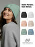 Damen Beanie Patch Polygon Teddy Bär Aufdruck Print Wintermütze Bedruckt Strickmütze Frauen Neverless®preview
