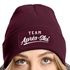 Damen Beanie Patch Skifahren Strickmütze mit Spruch Team Après Ski Aufdruck Lustig Damenmütze Moonworks®preview