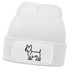 Damen Beanie Patch Strickmütze Bulldogge Polygon Design Hund Geschenk Hundebesitzerin Damenmütze Moonworks®preview