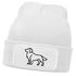 Damen Beanie Patch Strickmütze Labrador Polygon Design Geschenk Hundebesitzerin Damenmütze Moonworks®preview