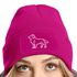 Damen Beanie Patch Strickmütze Labrador Polygon Design Geschenk Hundebesitzerin Damenmütze Moonworks®preview
