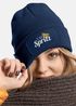 Damen Beanie Patch Strickmütze mit Spruch Aufdruck Team Spritz Cocktail Geschenk Lustig Damenmütze Moonworks®preview