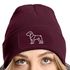 Damen Beanie Patch Strickmütze Pitbull Polygon Design Hund Geschenk Hundebesitzerin Damenmütze Moonworks®preview
