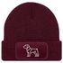 Damen Beanie Patch Strickmütze Pitbull Polygon Design Hund Geschenk Hundebesitzerin Damenmütze Moonworks®preview