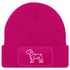 Damen Beanie Patch Strickmütze Pitbull Polygon Design Hund Geschenk Hundebesitzerin Damenmütze Moonworks®preview