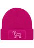 Damen Beanie Patch Strickmütze Pitbull Polygon Design Hund Geschenk Hundebesitzerin Damenmütze Moonworks®preview