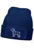 Damen Beanie Patch Strickmütze Pitbull Polygon Design Hund Geschenk Hundebesitzerin Damenmütze Moonworks®preview
