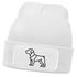 Damen Beanie Patch Strickmütze Pitbull Polygon Design Hund Geschenk Hundebesitzerin Damenmütze Moonworks®preview