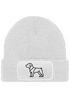 Damen Beanie Patch Strickmütze Pitbull Polygon Design Hund Geschenk Hundebesitzerin Damenmütze Moonworks®preview