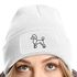 Damen Beanie Patch Strickmütze Pudel Polygon Design Hund Geschenk Hundebesitzerin Damenmütze Moonworks®preview