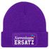 Damen Beanie Patch Strickmütze Spruch Karneval Fasching Aufdruck Lustig Damenmütze Moonworks®preview