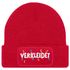 Damen Beanie Patch Strickmütze Spruch Karneval Fasching Aufdruck Lustig Damenmütze Moonworks®preview