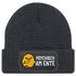 Damen Beanie Patch Strickmütze Spruch Meme Lustig Psychisch am Ente Damenmütze Moonworks®preview