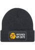 Damen Beanie Patch Strickmütze Spruch Meme Lustig Psychisch am Ente Damenmütze Moonworks®preview