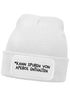 Damen Beanie Patch Strickmütze Wintermütze Spruch Lustig Kann Spuren von Spritz enthalten Geschenk Party Damenmütze Moonworks®preview