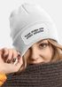 Damen Beanie Patch Strickmütze Wintermütze Spruch Lustig Kann Spuren von Spritz enthalten Geschenk Party Damenmütze Moonworks®preview