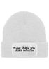 Damen Beanie Patch Strickmütze Wintermütze Spruch Lustig Kann Spuren von Spritz enthalten Geschenk Party Damenmütze Moonworks®preview