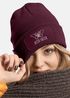 Damen Beanie Patch Wortspiel Alter Falter Strickmütze mit Spruch Aufdruck Lustig Damenmütze Moonworks®preview