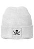 Damen Beanie Strickmütze mit Aufdruck Pirat Totenkopf Statement Accessoires Streetwear Strickbeanie mit Patch Moonworks®preview