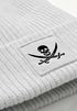 Damen Beanie Strickmütze mit Aufdruck Pirat Totenkopf Statement Accessoires Streetwear Strickbeanie mit Patch Moonworks®preview