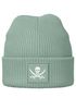 Damen Beanie Strickmütze mit Aufdruck Pirat Totenkopf Statement Accessoires Streetwear Strickbeanie mit Patch Moonworks®preview