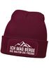 Damen Beanie Strickmütze mit Patch Ich mag Berge Spruch Aufdruck Lustig Natur Outdoor Damenmütze Moonworks®preview