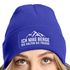 Damen Beanie Strickmütze mit Patch Ich mag Berge Spruch Aufdruck Lustig Natur Outdoor Damenmütze Moonworks®preview