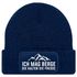 Damen Beanie Strickmütze mit Patch Ich mag Berge Spruch Aufdruck Lustig Natur Outdoor Damenmütze Moonworks®preview