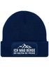 Damen Beanie Strickmütze mit Patch Ich mag Berge Spruch Aufdruck Lustig Natur Outdoor Damenmütze Moonworks®preview