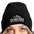 Damen Beanie Strickmütze mit Patch Ich mag Berge Spruch Aufdruck Lustig Natur Outdoor Damenmütze Moonworks®preview