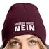 Damen Beanie Strickmütze mit Patch Spruch NEIN Aufdruck Lustig Damenmütze Moonworks®preview