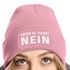 Damen Beanie Strickmütze mit Patch Spruch NEIN Aufdruck Lustig Damenmütze Moonworks®preview