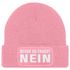 Damen Beanie Strickmütze mit Patch Spruch NEIN Aufdruck Lustig Damenmütze Moonworks®preview