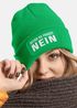 Damen Beanie Strickmütze mit Patch Spruch NEIN Aufdruck Lustig Damenmütze Moonworks®preview