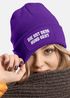 Damen Beanie Strickmütze mit Spruch Aufdruck Lustig Die mit dem Hund geht Geschenk für Hundeliebhaberinnen Moonworks®preview