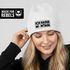 Damen Beanie Strickmütze mit Spruch Hasse Montage Katze Aufdruck Lustig Damenmütze Moonworks®preview