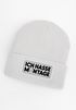 Damen Beanie Strickmütze mit Spruch Hasse Montage Katze Aufdruck Lustig Damenmütze Moonworks®preview