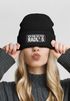 Damen Beanie Strickmütze mit Spruch Ich bin selten radlos Aufdruck Lustig Damenmütze Geschenk Fahrradfahrer Moonworks®preview