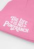 Damen Beanie Strickmütze mit Spruch Life is no Ponyranch Aufdruck Lustig Damenmütze Moonworks®preview