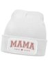 Damen Beanie Strickmütze mit Spruch Mama since und Jahreszahl personalisiert Aufdruck anpassbar Damenmütze Moonworks®preview