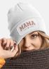Damen Beanie Strickmütze mit Spruch Mama since und Jahreszahl personalisiert Aufdruck anpassbar Damenmütze Moonworks®preview