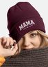 Damen Beanie Strickmütze mit Spruch Mama since und Jahreszahl personalisiert Aufdruck anpassbar Damenmütze Moonworks®preview