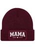Damen Beanie Strickmütze mit Spruch Mama since und Jahreszahl personalisiert Aufdruck anpassbar Damenmütze Moonworks®preview