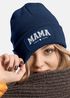 Damen Beanie Strickmütze mit Spruch Mama since und Jahreszahl personalisiert Aufdruck anpassbar Damenmütze Moonworks®preview