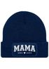 Damen Beanie Strickmütze mit Spruch Mama since und Jahreszahl personalisiert Aufdruck anpassbar Damenmütze Moonworks®preview