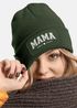 Damen Beanie Strickmütze mit Spruch Mama since und Jahreszahl personalisiert Aufdruck anpassbar Damenmütze Moonworks®preview